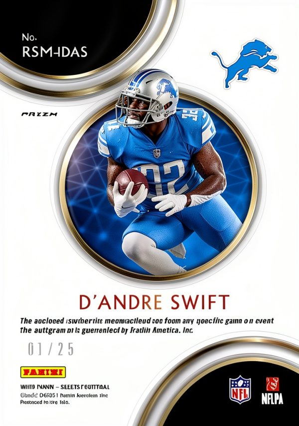 Lions Autographed Memorabilia Panini America Sports-1