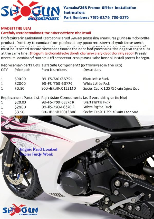 Yamaha FZ6R Frame Slider Shogun Alloy Steel-5