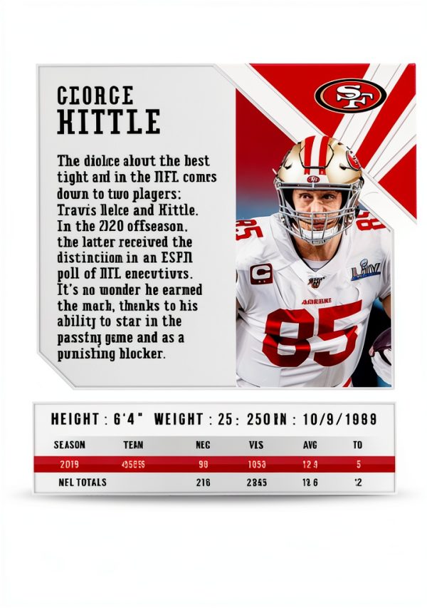 San Francisco 49ers George Kittle Trading Card Panini-1