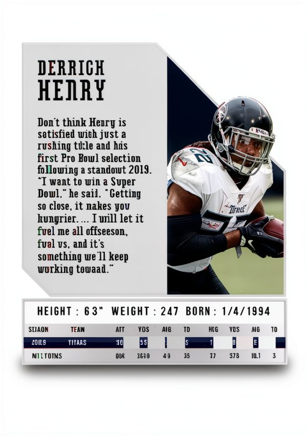 Tennessee Titans Derrick Henry Panini Card-1