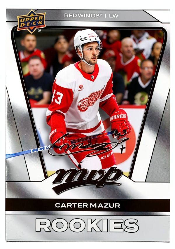 Detroit Red Wings Carter Mazur Upper Deck Card-0