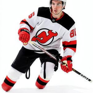 New Jersey Devils Jack Hughes Hockey Trading Card-0
