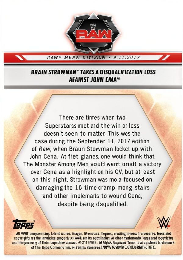 Topps Braun Strowman Trading Card Vinyl Limited-1