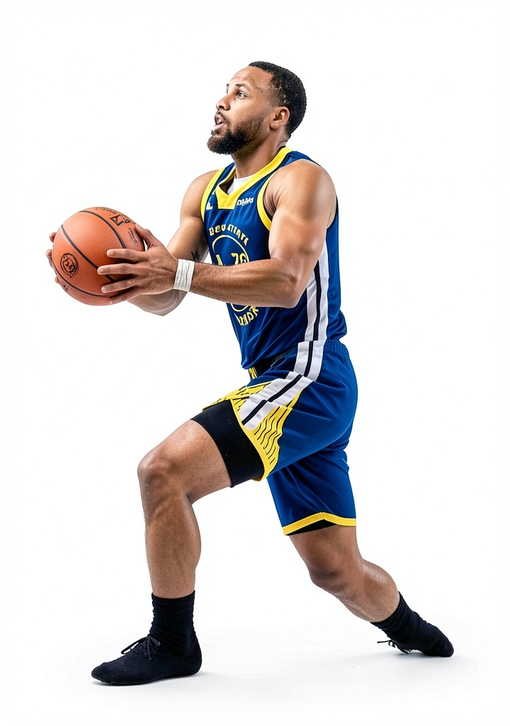 Installing Stephen Curry Panini Card Basketball Collectible on a wooden desk