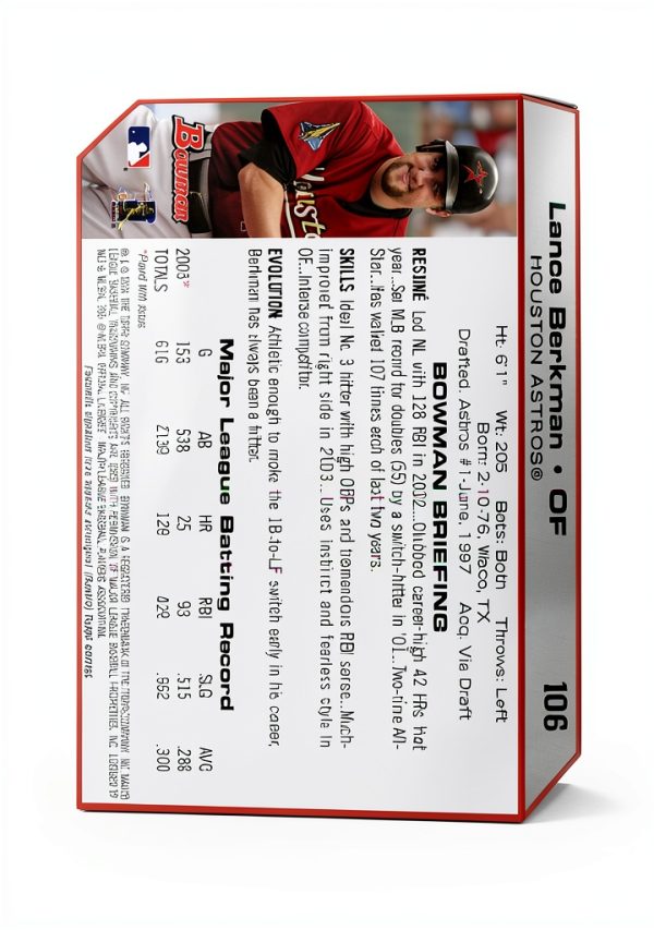 Lance Berkman Houston Astros Trading Card Bowman-1