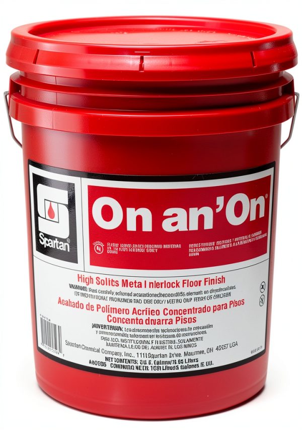 SPARTAN High Solids Metal Interlock Floor Finish 5 Gallon High Gloss-0