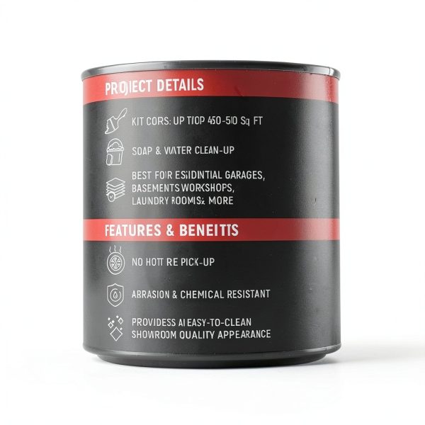 Epoxy Floor Coating Sea Gray 1 Gallon by YOA - Scratch-Resistant VOC-2