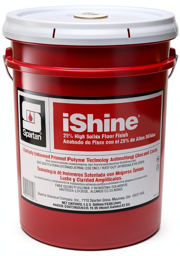 Spartan iShine 25% high solids 5 Gallon Floor Finish No PFAS Gloss-0