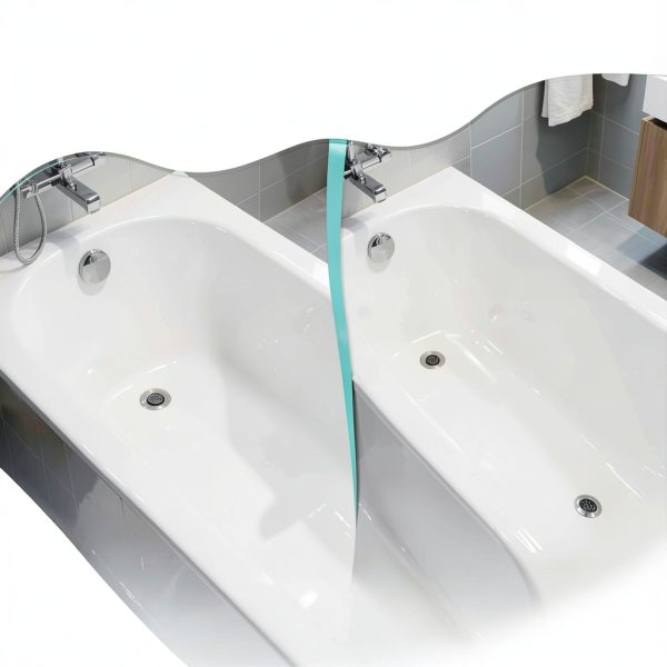 Tub and Tile Refinishing Kit - White Bathtub Paint for Bathroom & Kitchen - Odorless DIY Ceramic Tile Resurfacing for Sinks, Showers, Countertops and Wall Tiles - Waterproof & Semi-Gloss Finish (16 oz)-2