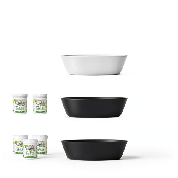 White Tub and Tile Paint 35oz Full Kit Semi‑Gloss Low Odor Fast Dry-2