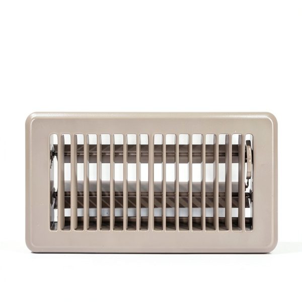 EZ-FLO 4 x 8 Inch Floor Register Vent Cover Brown Steel One-Way-1