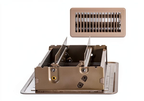 EZ-FLO 4 x 8 Inch Floor Register Vent Cover Brown Steel One-Way-4