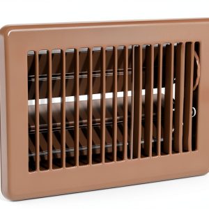 EZ-FLO 4 x 8 Inch Floor Register Vent Cover Brown Steel One-Way-0