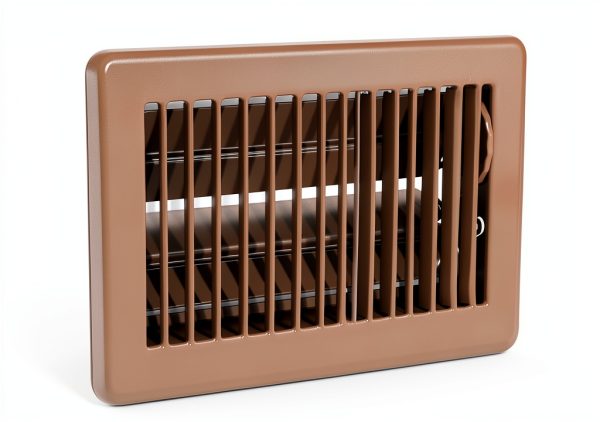 EZ-FLO 4 x 8 Inch Floor Register Vent Cover Brown Steel One-Way-0
