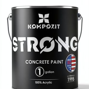 Dove Gray Floor Paint 1 Gallon KOMPOZIT Satin Finish Tire Resistant-0