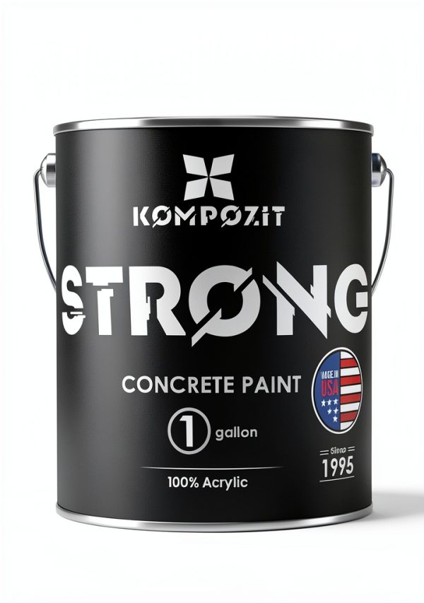 Dove Gray Floor Paint 1 Gallon KOMPOZIT Satin Finish Tire Resistant-0