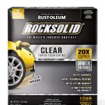 ROCKSOLID FLOORS Rust-Oleum 282829 RockSolid Polycuramine 1 Car Garage Floor Top Coating Kit, High Gloss Clear-0