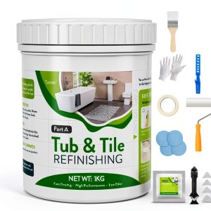 White Tub and Tile Paint 35oz Full Kit Semi‑Gloss Low Odor Fast Dry-0
